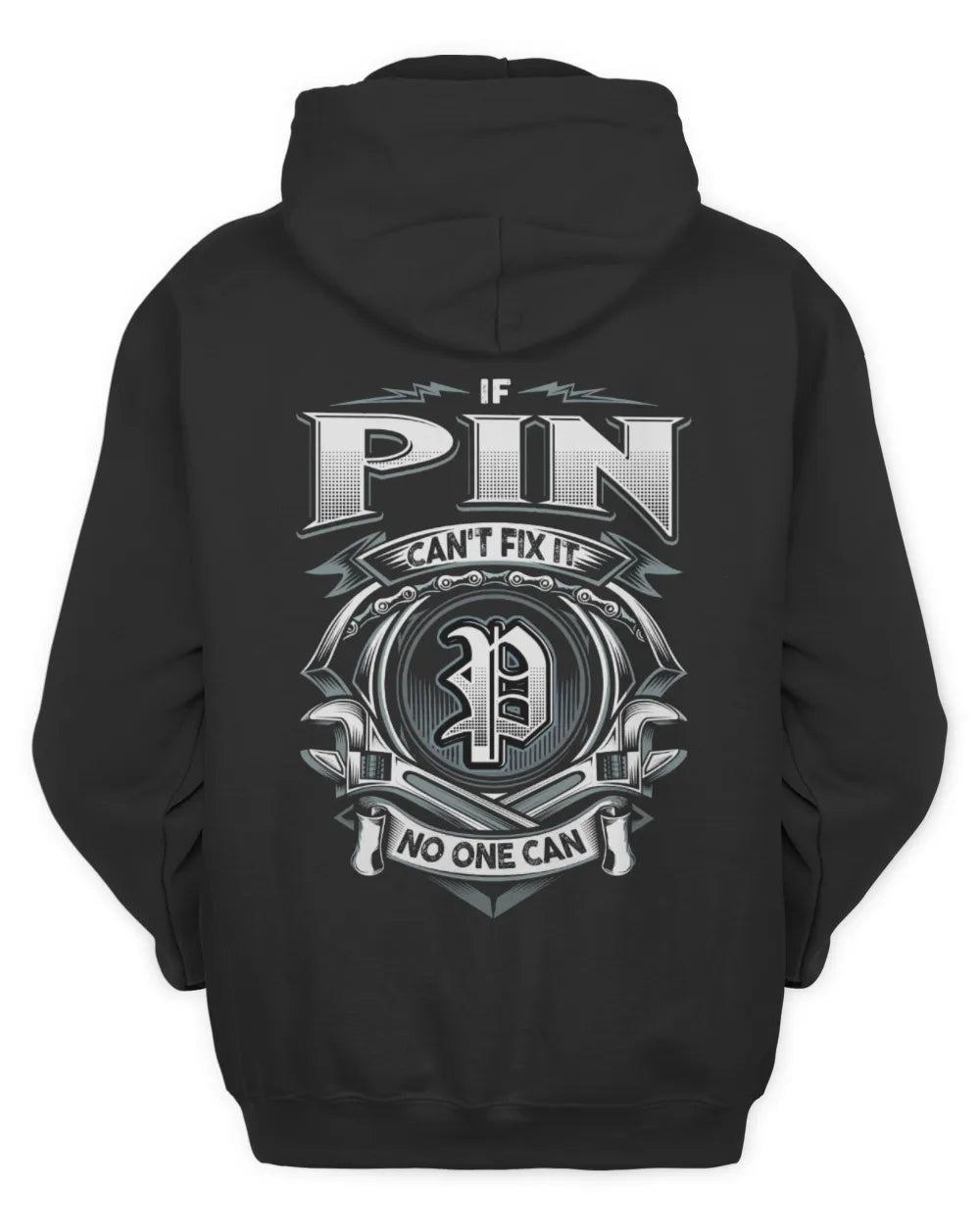 PIN AP81-K4-626 - Personalized Ahmed Quote Apparel “If Ahmed Can't Fix It, No One Can” - Unisex Hoodie - Black