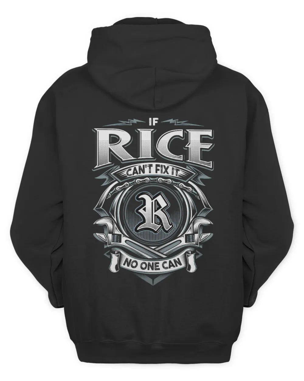 RICE AP81-K4-626 - Personalized Ahmed Quote Apparel “If Ahmed Can't Fix It, No One Can” - Unisex Hoodie - Black