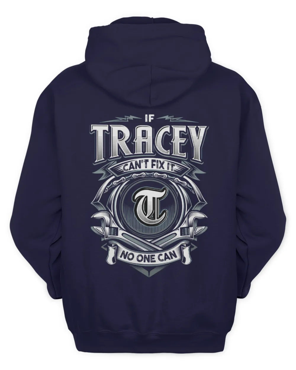 TRACEY AP81-K4-626 - Personalized Ahmed Quote Apparel “If Ahmed Can't Fix It, No One Can” - Unisex Hoodie - Navy