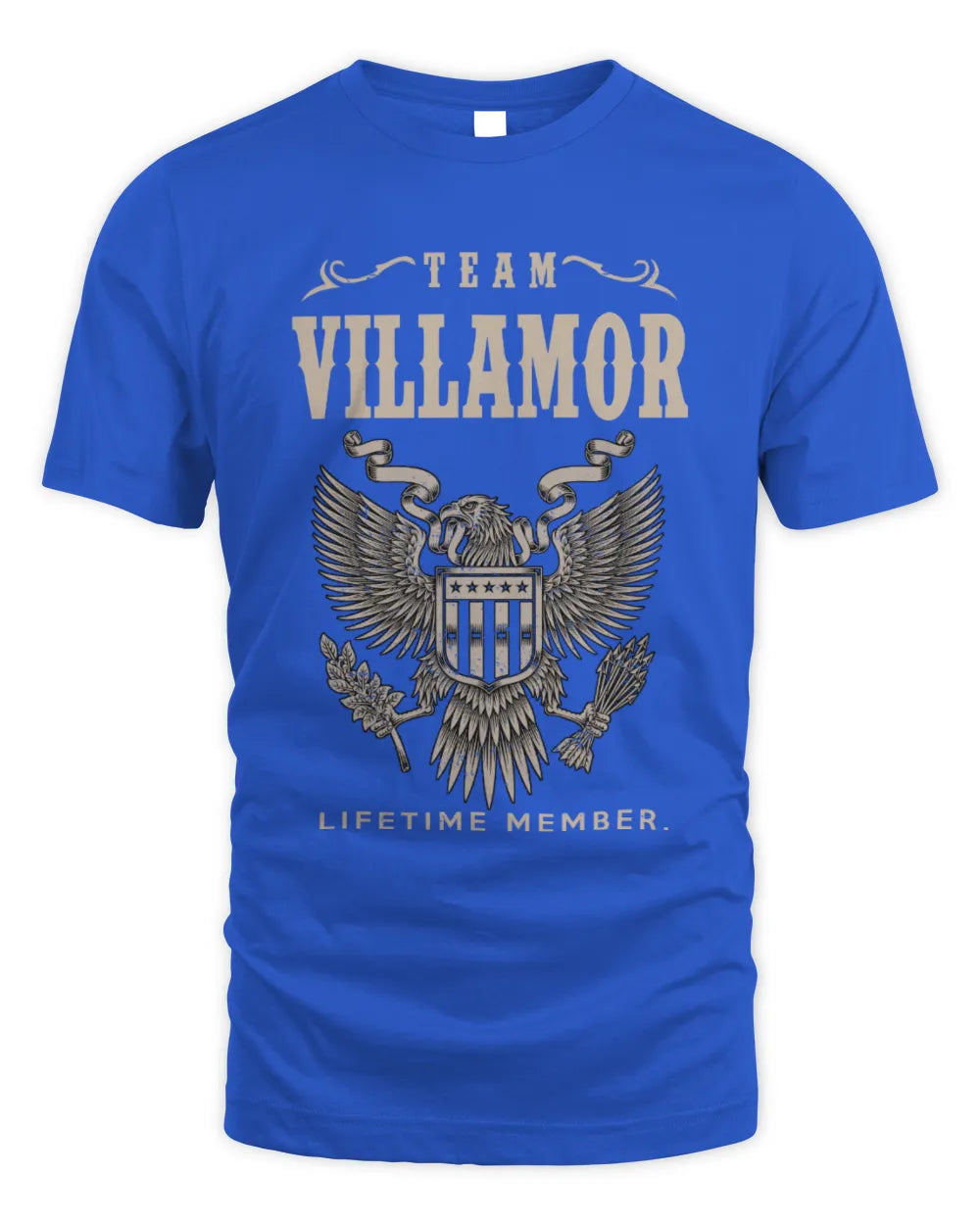VILLAMOR TP06-K82 – Personalized Classic Style Apparel “Team NAME Lifetime Member” - Unisex Standard T-Shirt - Royal