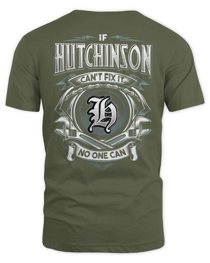 HUTCHINSON AP81-K4-626 - Personalized Ahmed Quote Apparel “If Ahmed Can't Fix It, No One Can” - Unisex Standard T-Shirt - Military Green