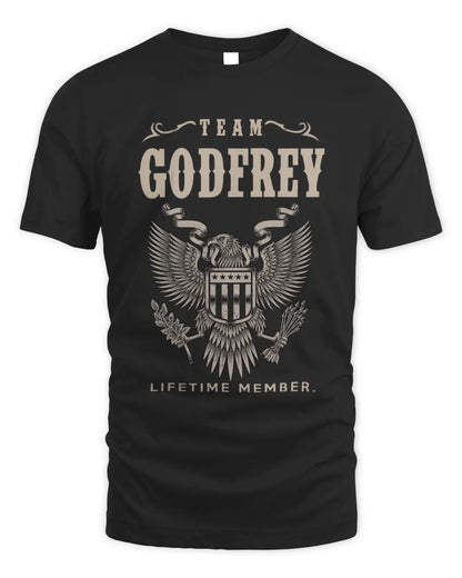 GODFREY TP06-K82 – Personalized Classic Style Apparel “Team NAME Lifetime Member” - Unisex Standard T-Shirt - Black