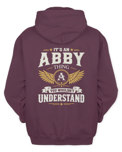 ABBY KT06-M008 It’s a [NAME] Thing – You Wouldn’t Understand | Personalized Vintage T-Shirt - Unisex Hoodie - Maroon