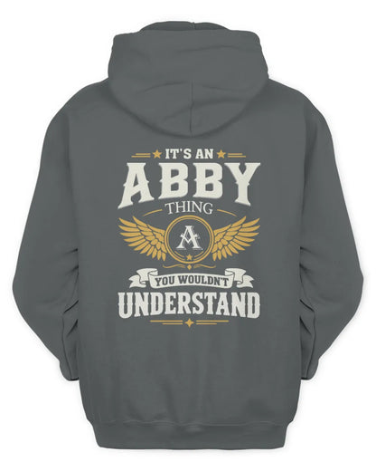 ABBY KT06-M008 It’s a [NAME] Thing – You Wouldn’t Understand | Personalized Vintage T-Shirt - Unisex Hoodie - Charcoal