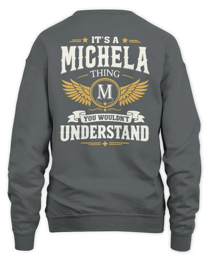 MICHELA KT06-M008 It’s a [NAME] Thing – You Wouldn’t Understand | Personalized Vintage T-Shirt - Unisex Sweatshirt - Charcoal