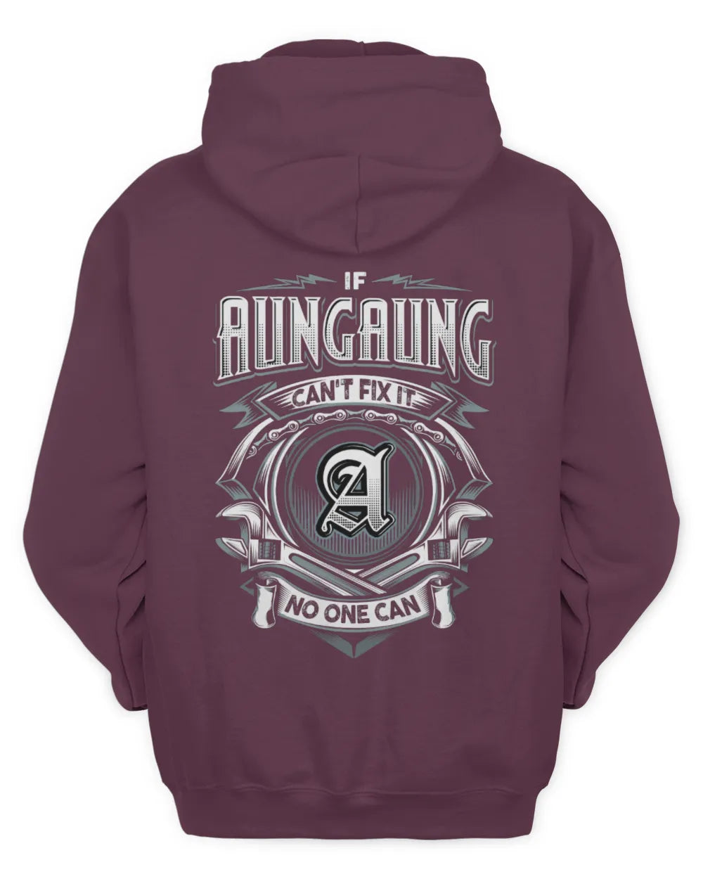 AUNGAUNG AP81-K4-626 - Personalized Ahmed Quote Apparel “If Ahmed Can't Fix It, No One Can” - Unisex Hoodie - Maroon