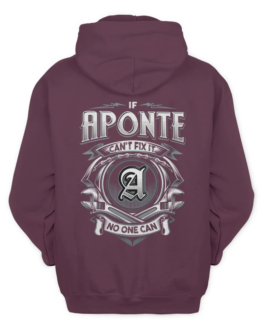 APONTE AP81-K4-626 - Personalized Ahmed Quote Apparel “If Ahmed Can't Fix It, No One Can” - Unisex Hoodie - Maroon