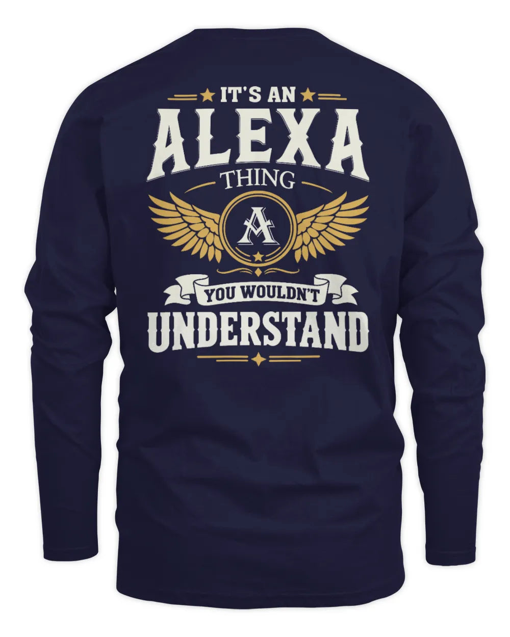 ALEXA KT06-M008 It’s a [NAME] Thing – You Wouldn’t Understand | Personalized Vintage T-Shirt - Men's Long Sleeved T-Shirt - Navy