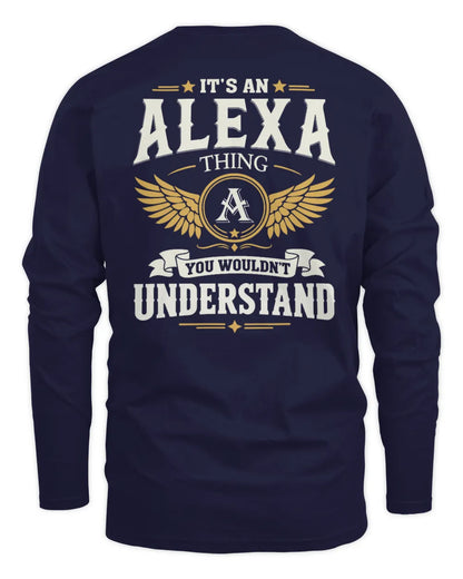ALEXA KT06-M008 It’s a [NAME] Thing – You Wouldn’t Understand | Personalized Vintage T-Shirt - Men's Long Sleeved T-Shirt - Navy