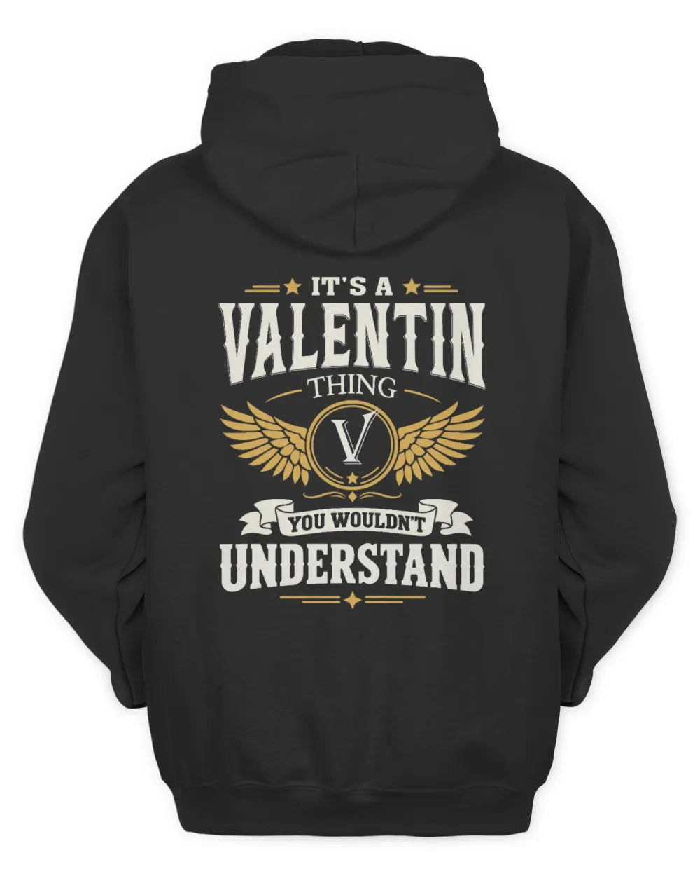 VALENTIN KT06-M008 It’s a [NAME] Thing – You Wouldn’t Understand | Personalized Vintage T-Shirt - Unisex Hoodie - Black