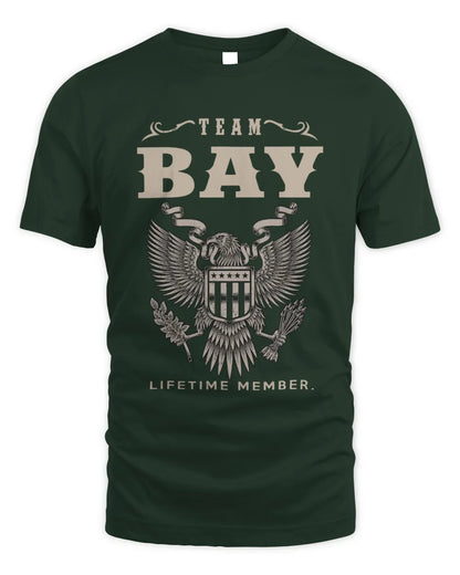 BAY TP06-K82 – Personalized Classic Style Apparel “Team NAME Lifetime Member” - Unisex Standard T-Shirt - Forest Green