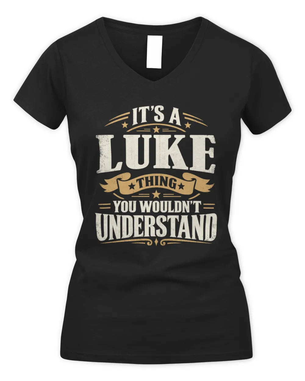LUKE P08 TH51 - Personalized “It’s a/an [NAME] Thing – You Wouldn’t Understand” Shirt - Women's V-Neck T-Shirt - Black