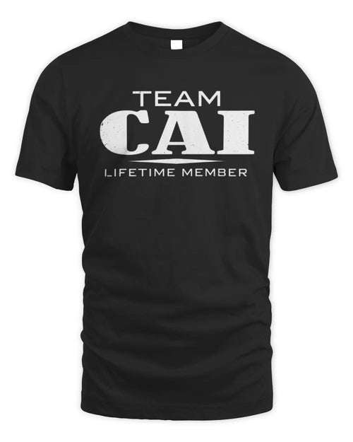 CAI BL62-K4-128 - Personalized “Team NAME Lifetime Member” - Unisex Standard T-Shirt - Black