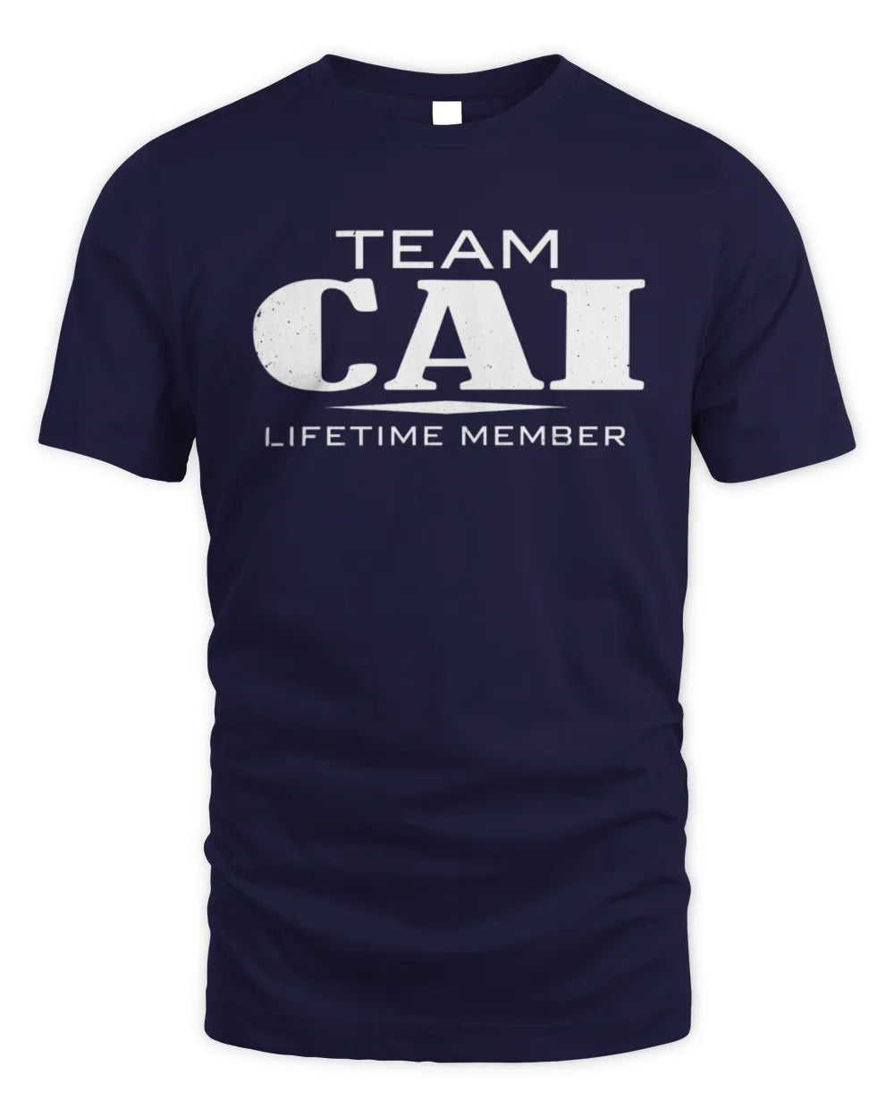 CAI BL62-K4-128 - Personalized “Team NAME Lifetime Member” - Unisex Standard T-Shirt - Navy