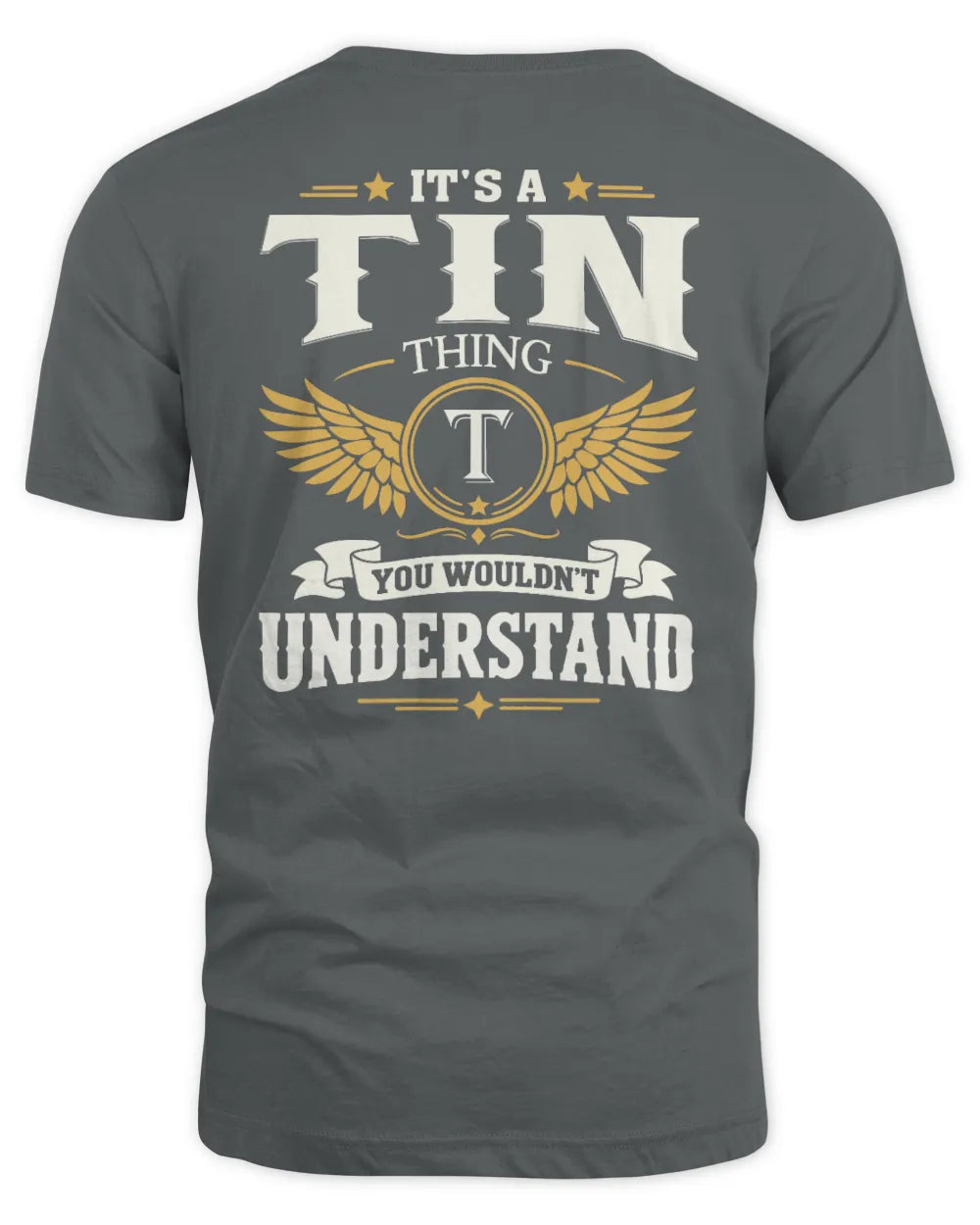 TIN KT06-M008 It’s a [NAME] Thing – You Wouldn’t Understand | Personalized Vintage T-Shirt - Unisex Standard T-Shirt - Charcoal