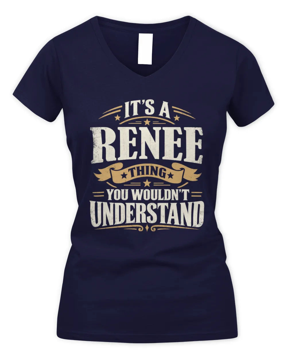 RENEE P08 TH51 - Personalized “It’s a/an [NAME] Thing – You Wouldn’t Understand” Shirt - Women's V-Neck T-Shirt - Navy