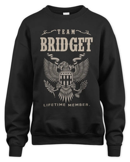 BRIDGET TP06-K82 – Personalized Classic Style Apparel “Team NAME Lifetime Member” - Unisex Sweatshirt - Black
