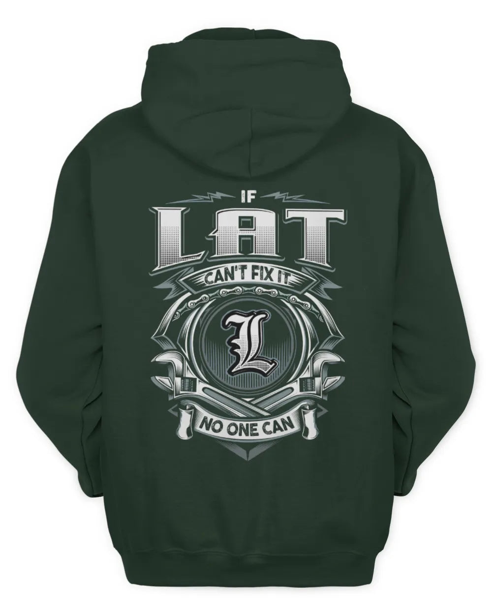 LAT AP81-K4-626 - Personalized Ahmed Quote Apparel “If Ahmed Can't Fix It, No One Can” - Unisex Hoodie - Forest Green