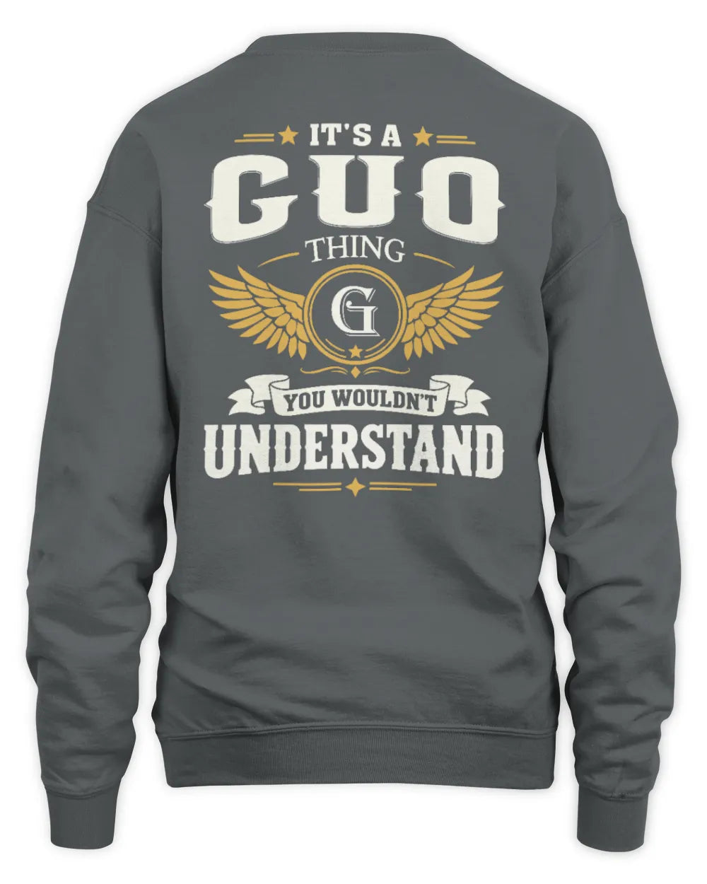 GUO KT06-M008 It’s a [NAME] Thing – You Wouldn’t Understand | Personalized Vintage T-Shirt - Unisex Sweatshirt - Charcoal