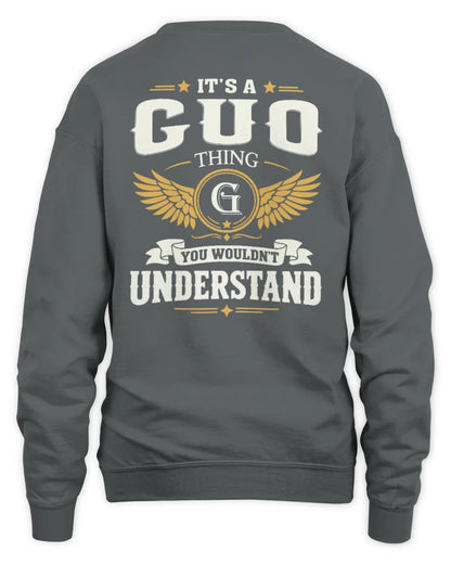 GUO KT06-M008 It’s a [NAME] Thing – You Wouldn’t Understand | Personalized Vintage T-Shirt - Unisex Sweatshirt - Charcoal