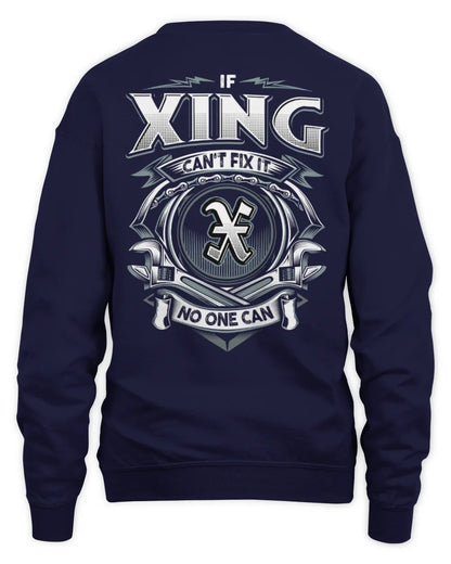 XING AP81-K4-626 - Personalized Ahmed Quote Apparel “If Ahmed Can't Fix It, No One Can” - Unisex Sweatshirt - Navy