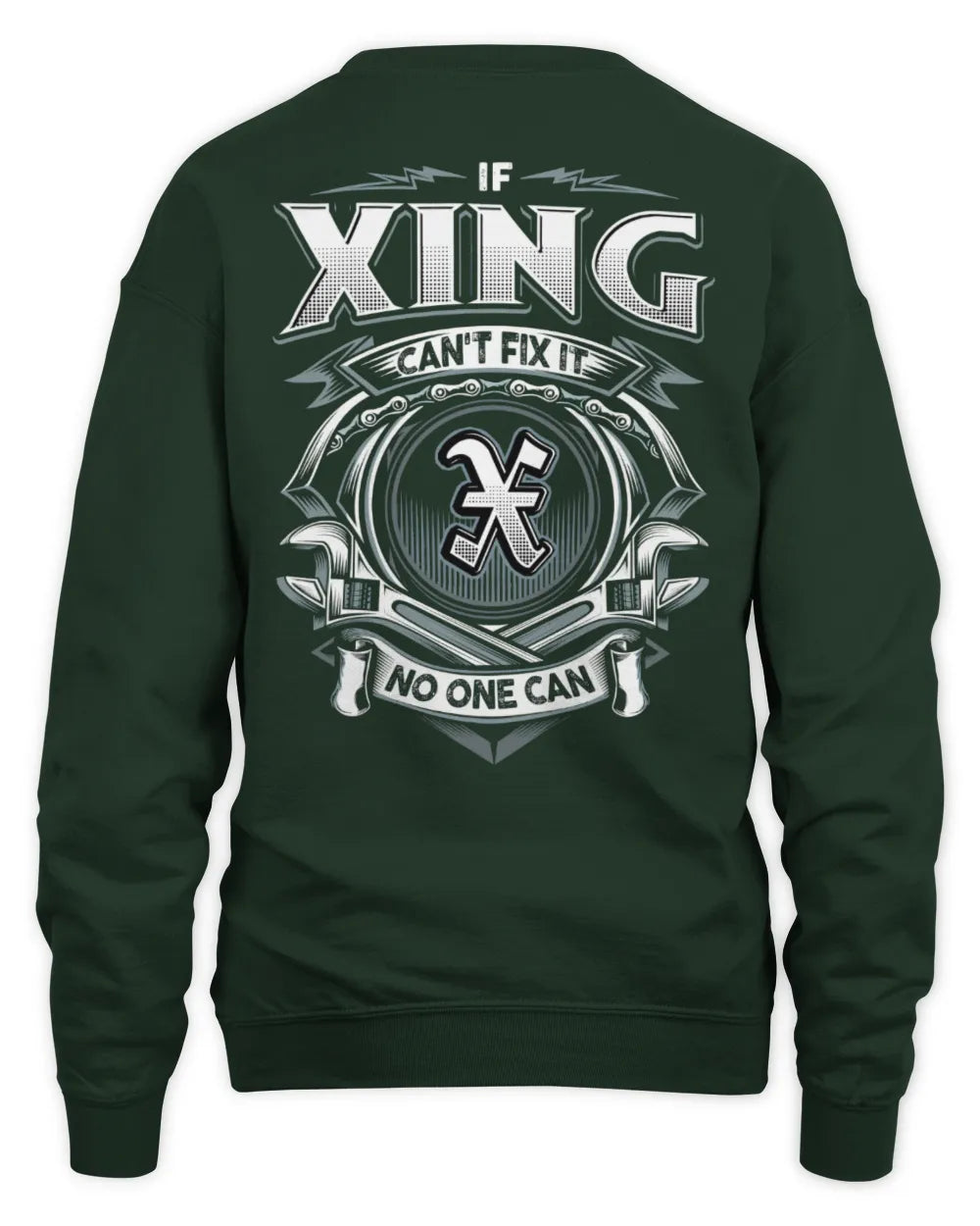 XING AP81-K4-626 - Personalized Ahmed Quote Apparel “If Ahmed Can't Fix It, No One Can” - Unisex Sweatshirt - Forest Green