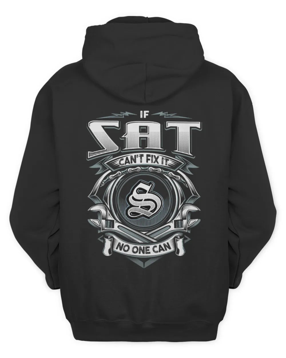 SAT AP81-K4-626 - Personalized Ahmed Quote Apparel “If Ahmed Can't Fix It, No One Can” - Unisex Hoodie - Black