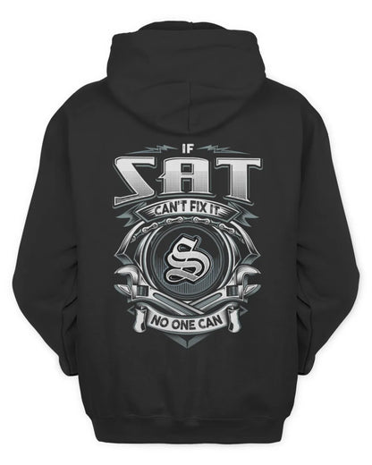 SAT AP81-K4-626 - Personalized Ahmed Quote Apparel “If Ahmed Can't Fix It, No One Can” - Unisex Hoodie - Black