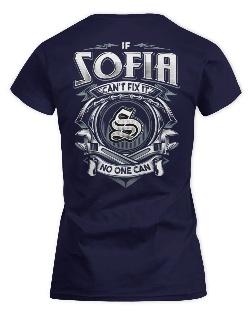 SOFIA AP81-K4-626 - Personalized Ahmed Quote Apparel “If Ahmed Can't Fix It, No One Can” - Women's Standard T-Shirt - Navy
