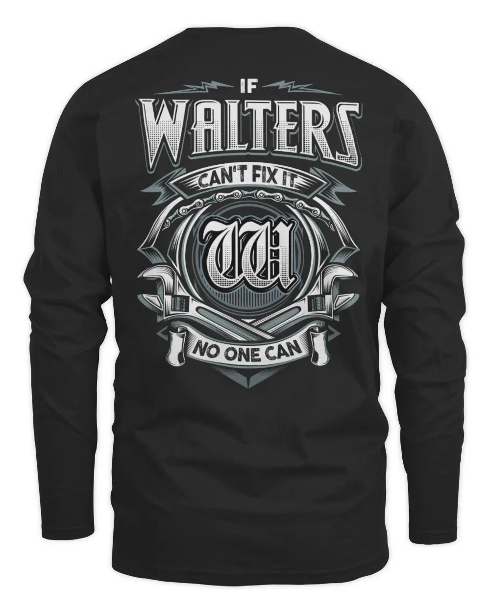 WALTERS AP81-K4-626 - Personalized Ahmed Quote Apparel “If Ahmed Can't Fix It, No One Can” - Men's Long Sleeved T-Shirt - Black
