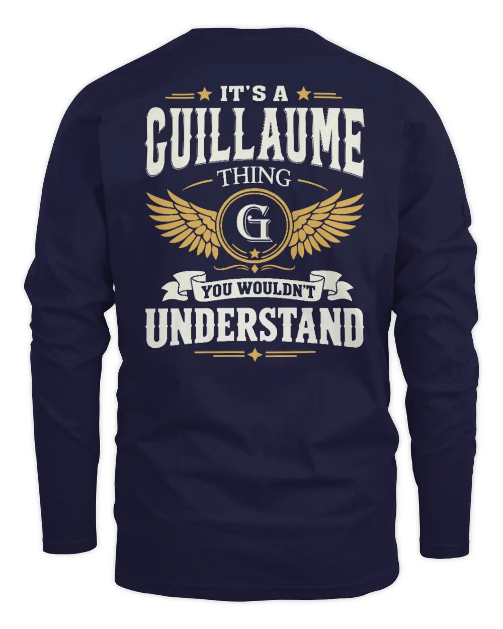 GUILLAUME KT06-M008 It’s a [NAME] Thing – You Wouldn’t Understand | Personalized Vintage T-Shirt - Men's Long Sleeved T-Shirt - Navy