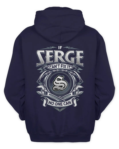 SERGE AP81-K4-626 - Personalized Ahmed Quote Apparel “If Ahmed Can't Fix It, No One Can” - Unisex Hoodie - Navy