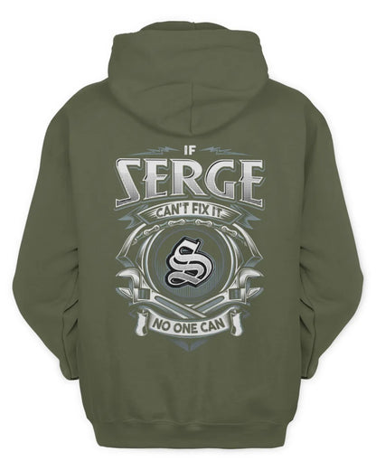 SERGE AP81-K4-626 - Personalized Ahmed Quote Apparel “If Ahmed Can't Fix It, No One Can” - Unisex Hoodie - Military Green