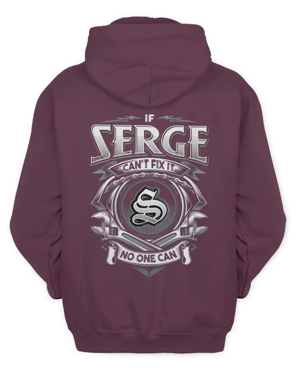 SERGE AP81-K4-626 - Personalized Ahmed Quote Apparel “If Ahmed Can't Fix It, No One Can” - Unisex Hoodie - Maroon
