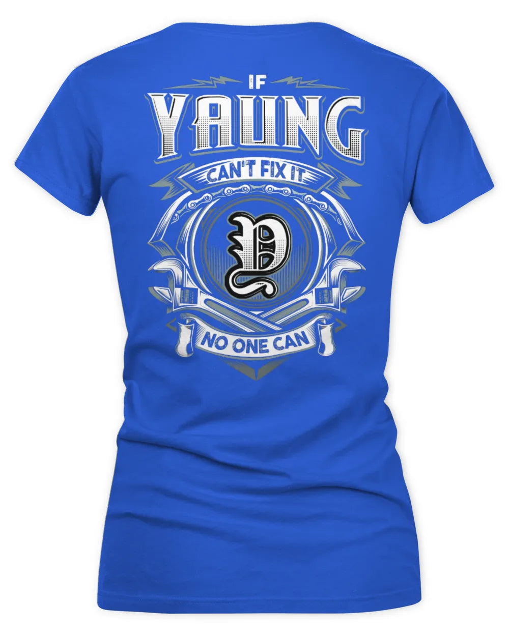 YAUNG AP81-K4-626 - Personalized Ahmed Quote Apparel “If Ahmed Can't Fix It, No One Can” - Women's V-Neck T-Shirt - Royal