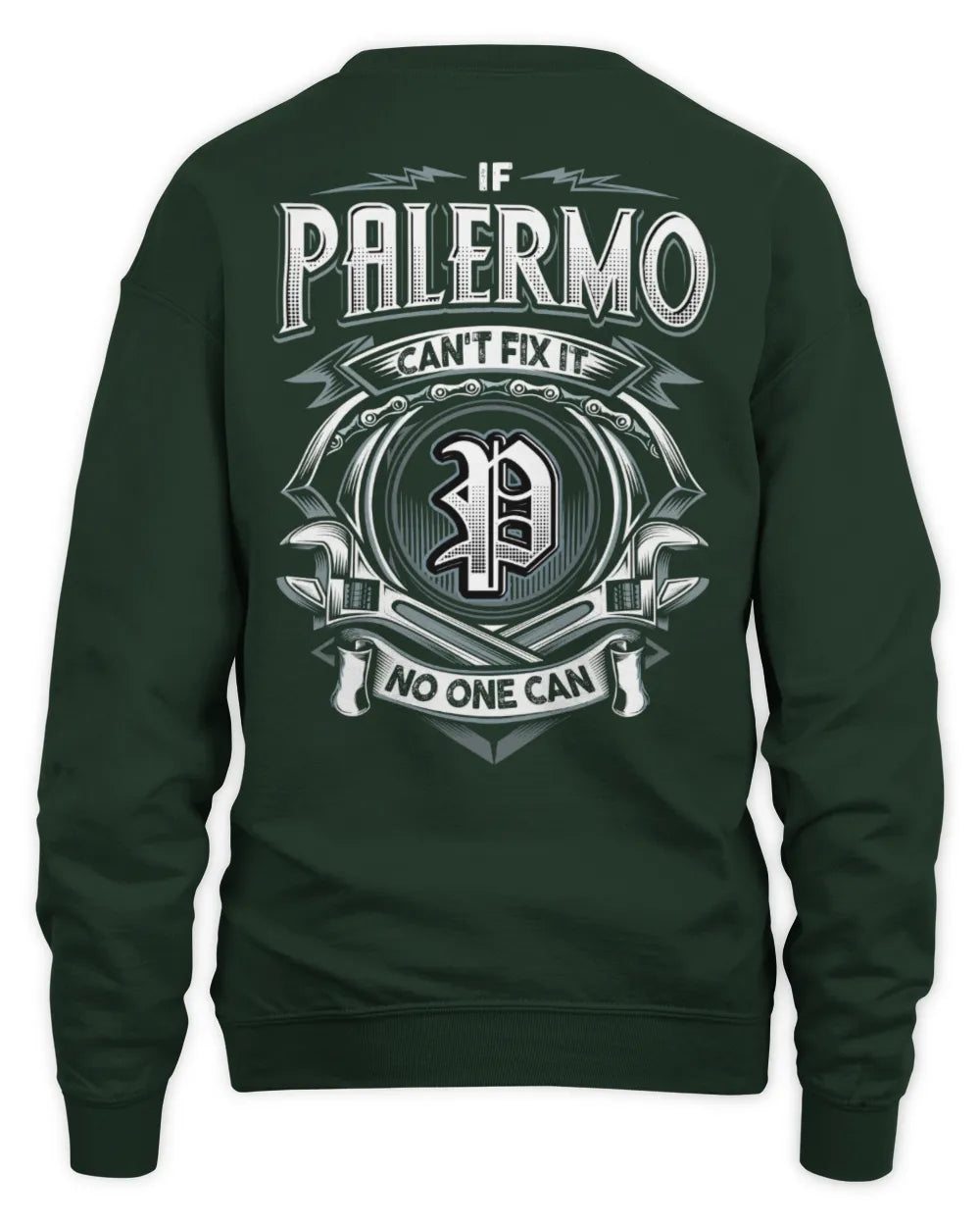 PALERMO AP81-K4-626 - Personalized Ahmed Quote Apparel “If Ahmed Can't Fix It, No One Can” - Unisex Sweatshirt - Forest Green