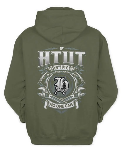 HTUT AP81-K4-626 - Personalized Ahmed Quote Apparel “If Ahmed Can't Fix It, No One Can” - Unisex Hoodie - Military Green