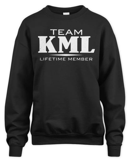 KML BL62-K4-128 - Personalized “Team NAME Lifetime Member” - Unisex Sweatshirt - Black