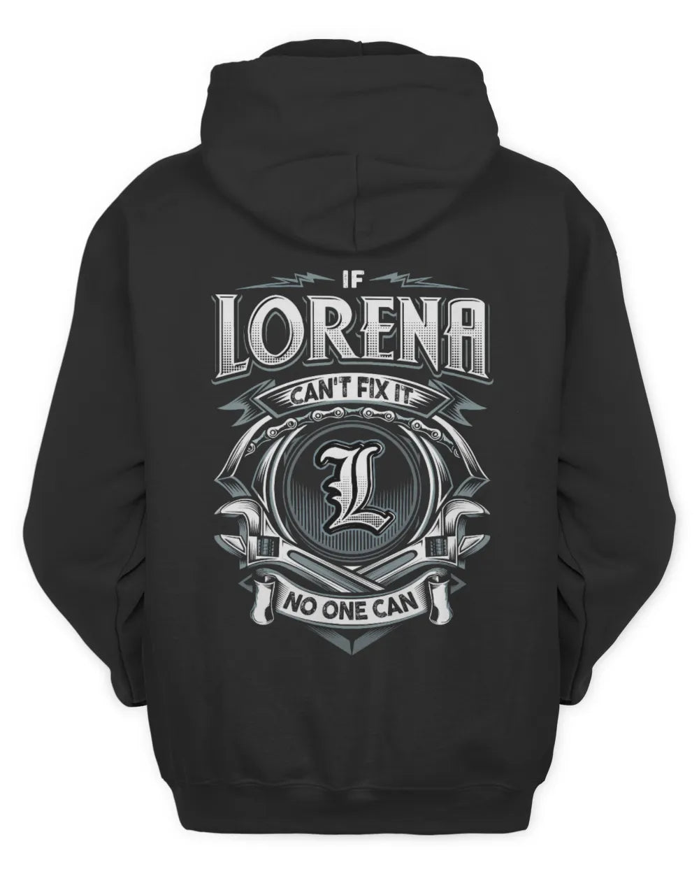LORENA AP81-K4-626 - Personalized Ahmed Quote Apparel “If Ahmed Can't Fix It, No One Can” - Unisex Hoodie - Black