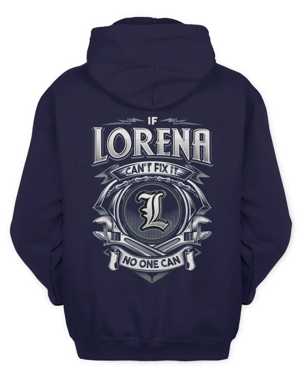 LORENA AP81-K4-626 - Personalized Ahmed Quote Apparel “If Ahmed Can't Fix It, No One Can” - Unisex Hoodie - Navy