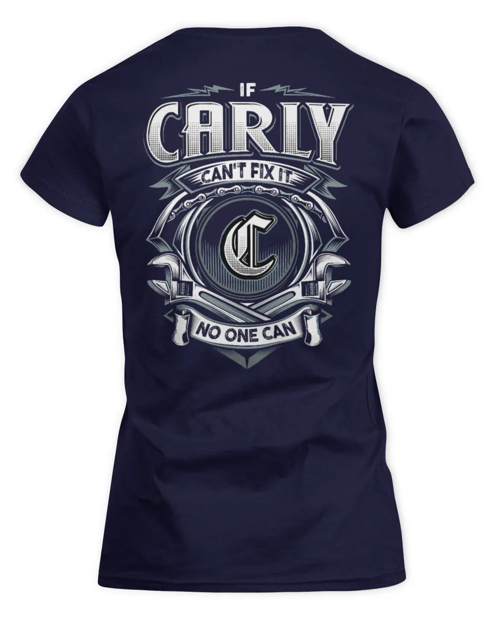 CARLY AP81-K4-626 - Personalized Ahmed Quote Apparel “If Ahmed Can't Fix It, No One Can” - Women's Standard T-Shirt - Navy