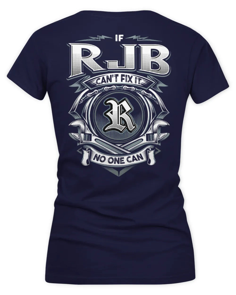 RJB AP81-K4-626 - Personalized Ahmed Quote Apparel “If Ahmed Can't Fix It, No One Can” - Women's V-Neck T-Shirt - Navy