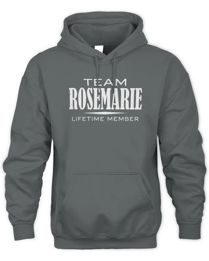 ROSEMARIE BL62-K4-128 - Personalized “Team NAME Lifetime Member” - Unisex Hoodie - Charcoal