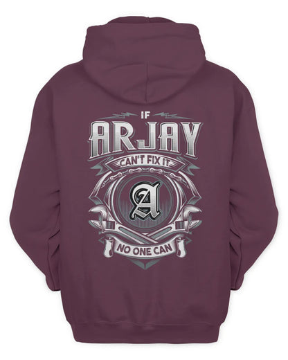 ARJAY AP81-K4-626 - Personalized Ahmed Quote Apparel “If Ahmed Can't Fix It, No One Can” - Unisex Hoodie - Maroon