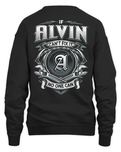 ALVIN AP81-K4-626 - Personalized Ahmed Quote Apparel “If Ahmed Can't Fix It, No One Can” - Unisex Sweatshirt - Black