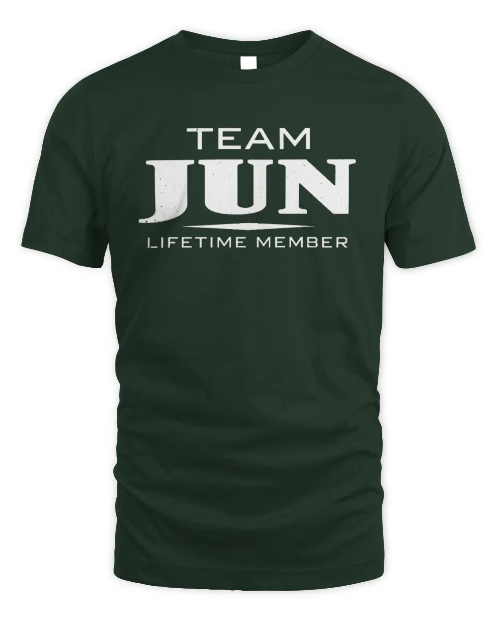 JUN BL62-K4-128 - Personalized “Team AARON Lifetime Member” - Unisex Standard T-Shirt - Forest Green