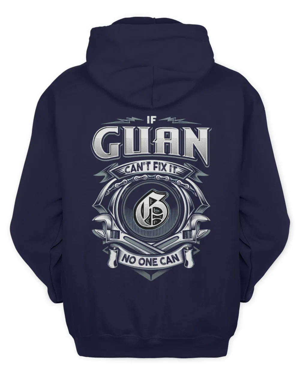 GUAN AP81-K4-626 - Personalized Ahmed Quote Apparel “If Ahmed Can't Fix It, No One Can” - Unisex Hoodie - Navy