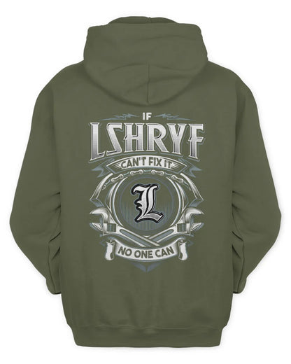 LSHRYF AP81-K4-626 - Personalized Ahmed Quote Apparel “If Ahmed Can't Fix It, No One Can” - Unisex Hoodie - Military Green