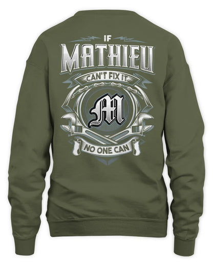 MATHIEU AP81-K4-626 - Personalized Ahmed Quote Apparel “If Ahmed Can't Fix It, No One Can” - Unisex Sweatshirt - Military Green