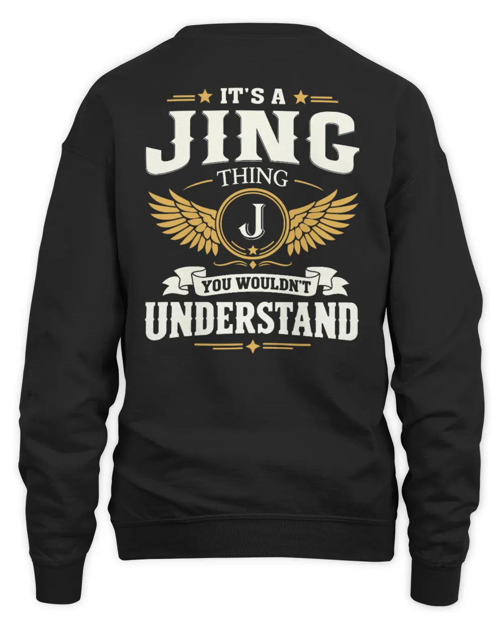 JING KT06-M008 It’s a [NAME] Thing – You Wouldn’t Understand | Personalized Vintage T-Shirt - Unisex Sweatshirt - Black